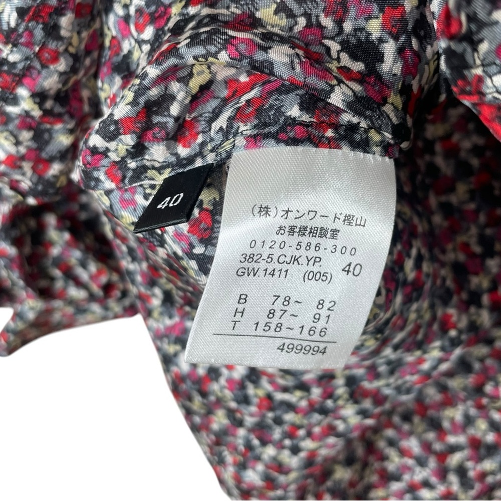 Paul Smith Women Blouse Black Floral Tunic Top 100% silk Bow Tie Size 40 EUC - Picture 8 of 12